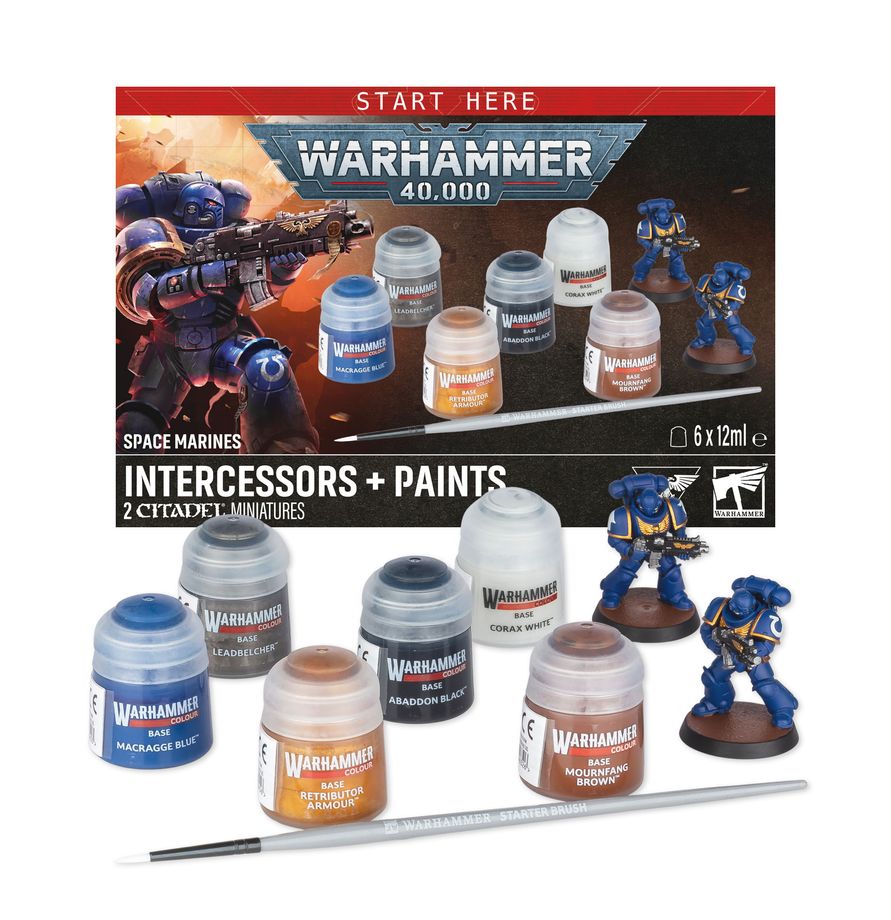 SPACE MARINES: INTERCESSORS +PAINTS (PRE-ORDER 25/07/2026)