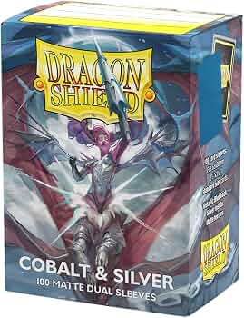 Dragon Shield - Dual Matte Standard Size Sleeves 100pk - Limited Edition Anniversary Special Cobalt & Silver