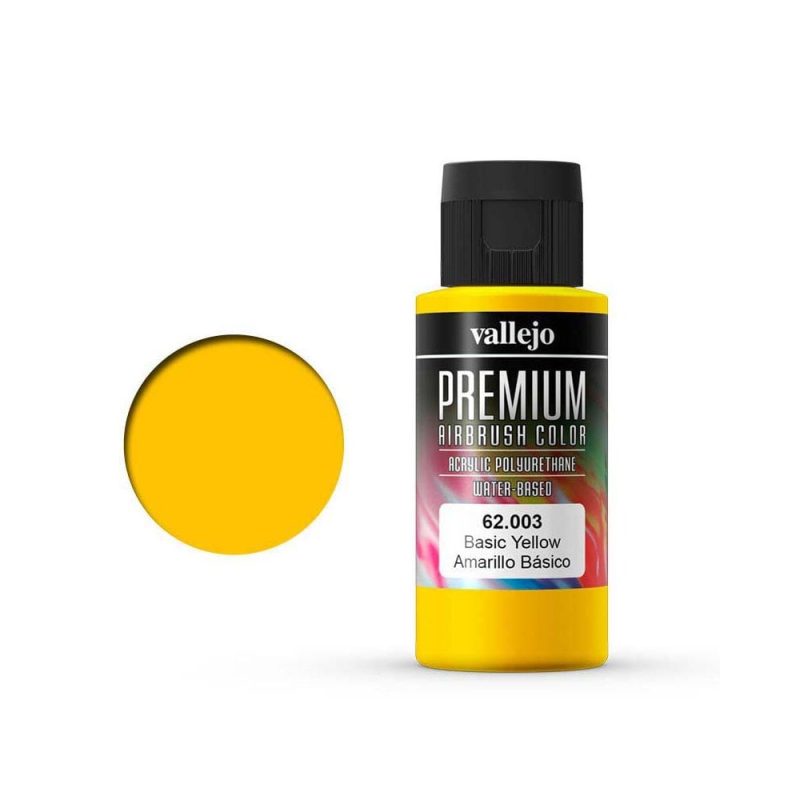 Vallejo Premium Color Basic Yellow 60ml – 62.003