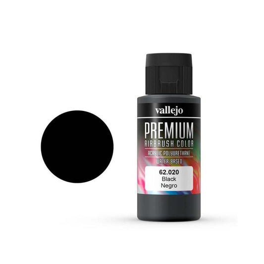 Vallejo Premium Color Black 60ml – 62.020