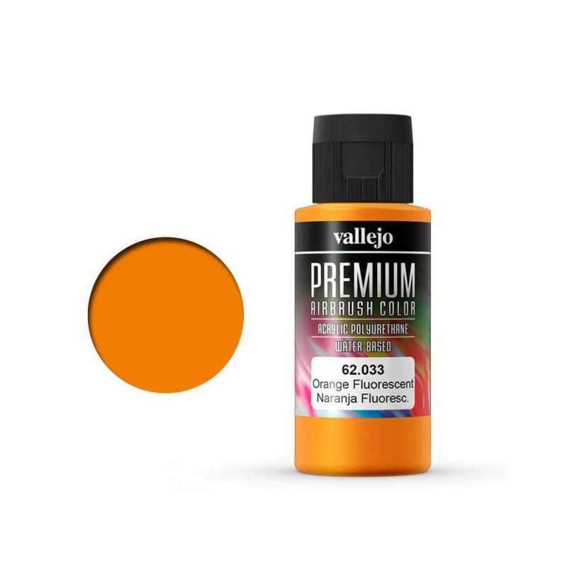 Vallejo Premium Color Orange Fluorescent 60ml – 62.033