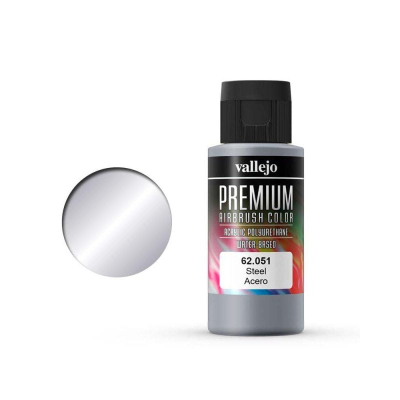Vallejo Premium Color Steel 60ml – 62.051