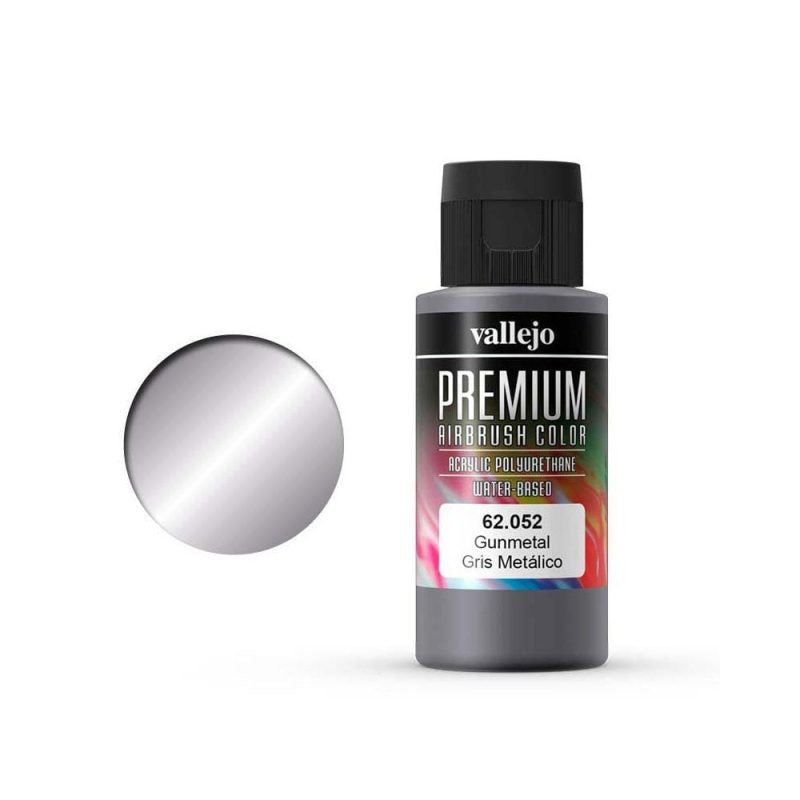 Vallejo Premium Color Gunmetal 60ml – 62.052