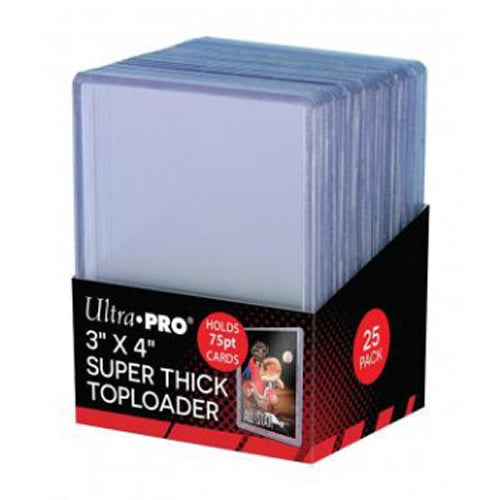 Ultra Pro - 3 x 4 Inch Toploaders Super Thick Clear 25 Pack