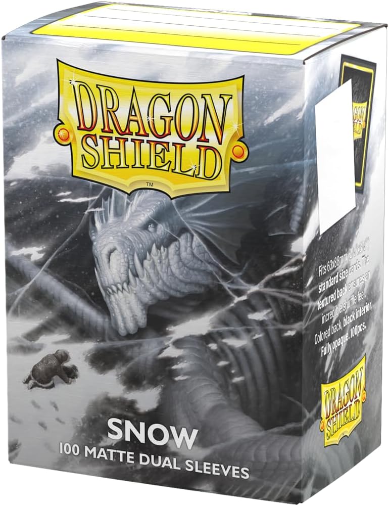 Dragon Shield - Dual Matte Standard Size Sleeves 100pk - Snow